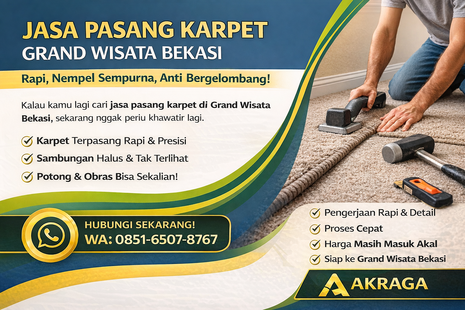 Jasa Pasang Karpet Grand Wisata Bekasi akraga