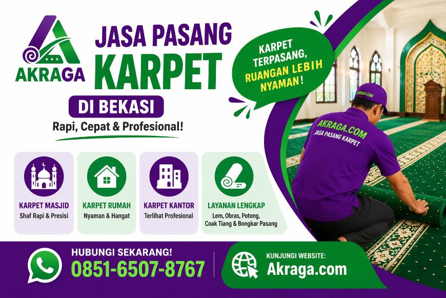 jasa pasang karpet bekasi akraga