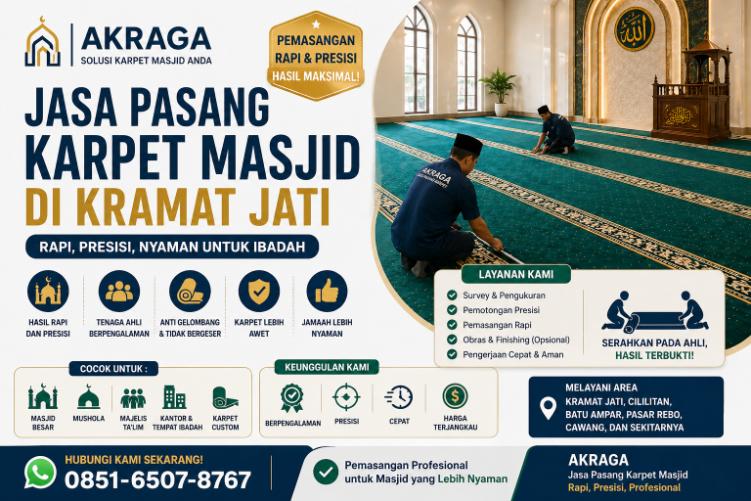 jasa pasang karpet masjid di kramatjati