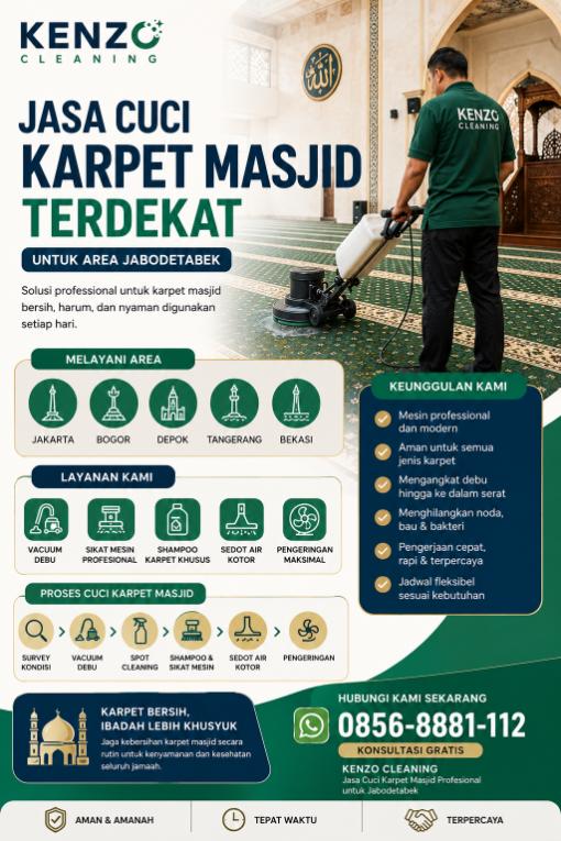 Jasa Cuci Karpet Masjid di terdekat akraga